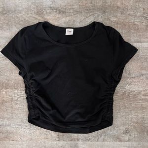 Aritzia Ruched Cropped Tee
